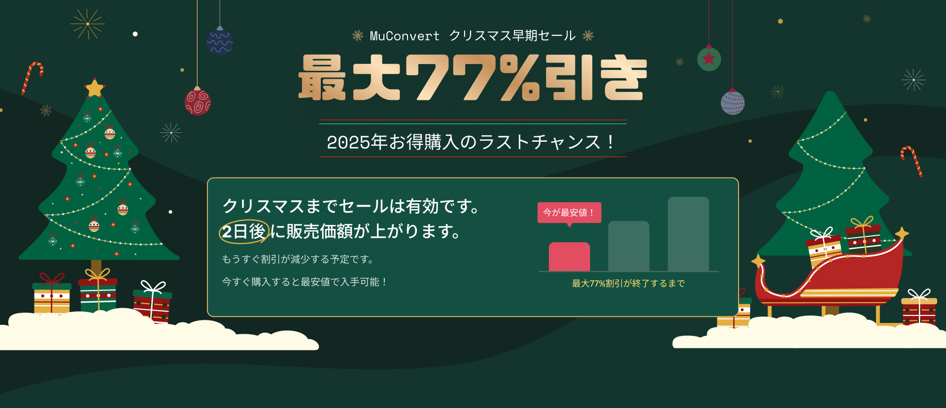 MuConvert クリスマス早期セール