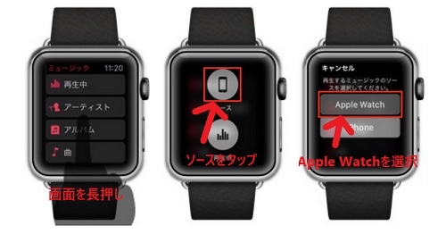 音楽をApple Watchに転送