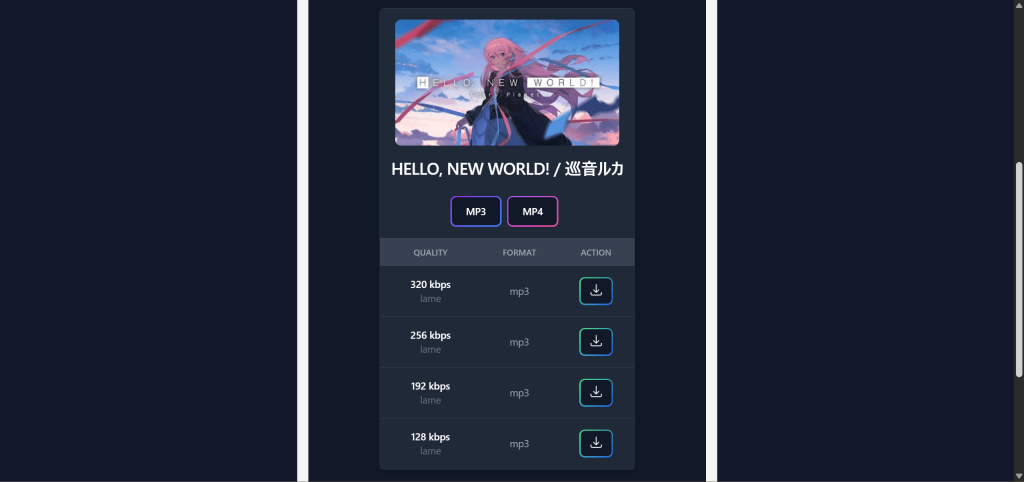 Ytmp3でYouTubeをダウンロード